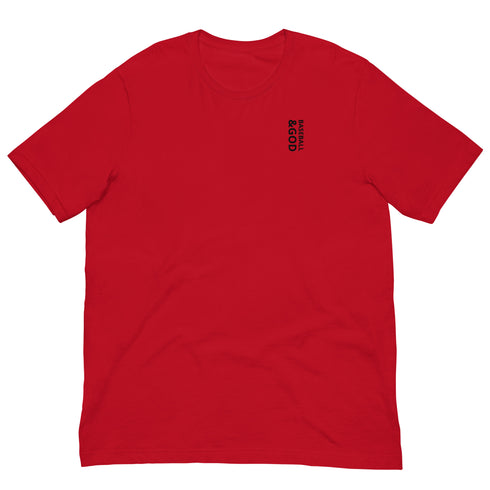 Baseball &God Vertical Onyx T-Shirt
